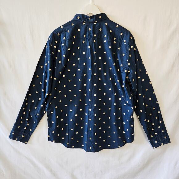 Levi's Floral Button Up Long Sleeve Shirt Blue White Large - Picture 2 of 8